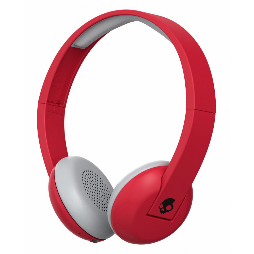 Skullcandy Uproar Famed Red Black Bluetooth Wireless On Ear Headphones With Microphone Supreme Sound And Powerful Bass 