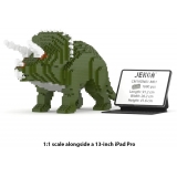 Jekca - Triceratops 01-M01 - Big - Lego - Scultura - Costruzione - 4D - Animali di Mattoncini - Toys