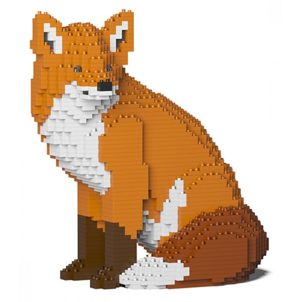 Jekca - Fox 02 - Big - Lego - Sculpture - Construction - 4D - Brick Animals - Toys