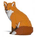 Jekca - Fox 02 - Big - Lego - Scultura - Costruzione - 4D - Animali di Mattoncini - Toys