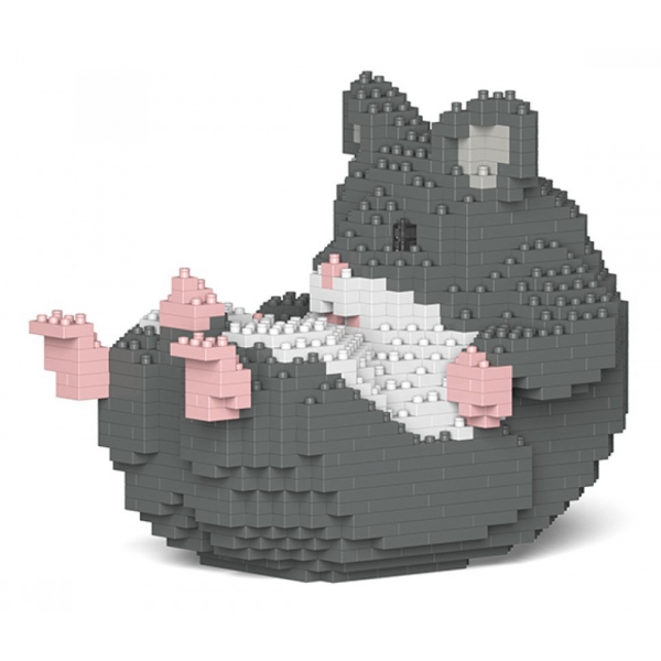 Jekca - Hamster 04-M02 - Big - Lego - Scultura - Costruzione - 4D - Animali di Mattoncini - Toys