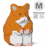 Jekca - Hamster 01-M03 - Big - Lego - Scultura - Costruzione - 4D - Animali di Mattoncini - Toys