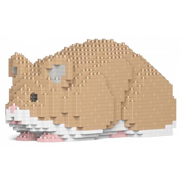 Jekca - Hamster 02-M01 - Big - Lego - Sculpture - Construction - 4D - Brick Animals - Toys