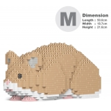 Jekca - Hamster 02-M01 - Big - Lego - Sculpture - Construction - 4D - Brick Animals - Toys