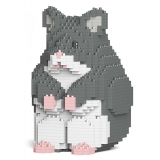 Jekca - Hamster 01-M02 - Big - Lego - Sculpture - Construction - 4D - Brick Animals - Toys