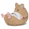 Jekca - Hamster 04-M01 - Big - Lego - Scultura - Costruzione - 4D - Animali di Mattoncini - Toys