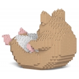 Jekca - Hamster 04-M01 - Big - Lego - Sculpture - Construction - 4D - Brick Animals - Toys