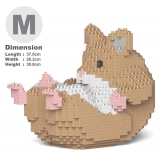 Jekca - Hamster 04-M01 - Big - Lego - Scultura - Costruzione - 4D - Animali di Mattoncini - Toys