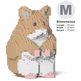 Jekca - Hamster 01-M01 - Big - Lego - Scultura - Costruzione - 4D - Animali di Mattoncini - Toys