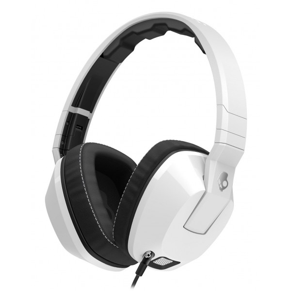 Skullcandy - Crusher - White - Over-Ear Headphones with Microphone and Noise Isolating