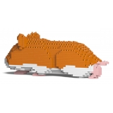 Jekca - Hamster 03-M03 - Big - Lego - Sculpture - Construction - 4D - Brick Animals - Toys