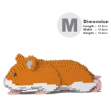 Jekca - Hamster 03-M03 - Big - Lego - Sculpture - Construction - 4D - Brick Animals - Toys