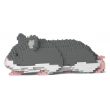 Jekca - Hamster 03-M02 - Big - Lego - Scultura - Costruzione - 4D - Animali di Mattoncini - Toys