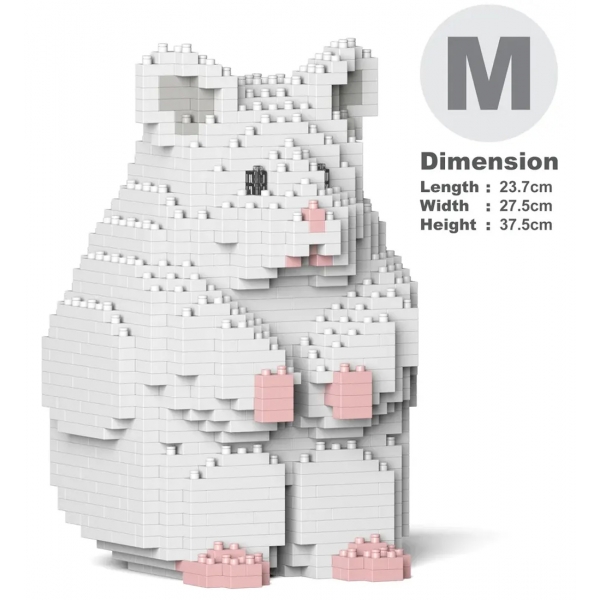 Jekca - Hamster 02-M04 - Big - Lego - Sculpture - Construction - 4D - Brick Animals - Toys