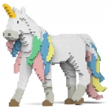 Jekca - Unicorn 01 - Big - Lego - Sculpture - Construction - 4D - Brick Animals - Toys