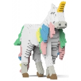 Jekca - Unicorn 01 - Big - Lego - Scultura - Costruzione - 4D - Animali di Mattoncini - Toys