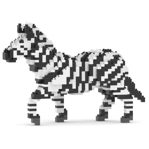 Jekca - Zebra 01 - Big - Lego - Scultura - Costruzione - 4D - Animali di Mattoncini - Toys