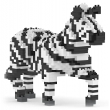 Jekca - Zebra 01 - Big - Lego - Sculpture - Construction - 4D - Brick Animals - Toys