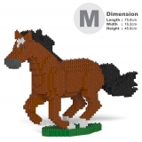 Jekca - Horse 01-M01 - Big - Lego - Sculpture - Construction - 4D - Brick Animals - Toys