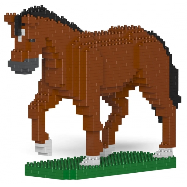 Jekca - Horse 02-M01 - Big - Lego - Sculpture - Construction - 4D - Brick Animals - Toys