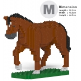 Jekca - Horse 02-M01 - Big - Lego - Sculpture - Construction - 4D - Brick Animals - Toys