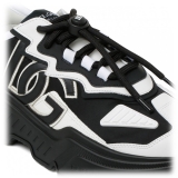 Dolce & Gabbana - Black and White Leather Day Master Sneakers - Dolce & Gabbana Exclusive Luxury Collection