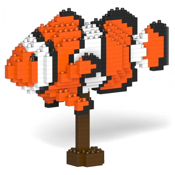 Jekca - Percula Clownfish 01 - Big - Lego - Sculpture - Construction - 4D - Brick Animals - Toys