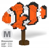 Jekca - Percula Clownfish 01 - Big - Lego - Sculpture - Construction - 4D - Brick Animals - Toys