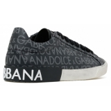 Dolce & Gabbana - Dark Grey and Light Grey Portofino Sneakers - Dolce & Gabbana Exclusive Luxury Collection