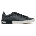 Dolce & Gabbana - Dark Grey and Light Grey Portofino Sneakers - Dolce & Gabbana Exclusive Luxury Collection