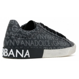 Dolce & Gabbana - Dark Grey and Light Grey Portofino Sneakers - Dolce & Gabbana Exclusive Luxury Collection