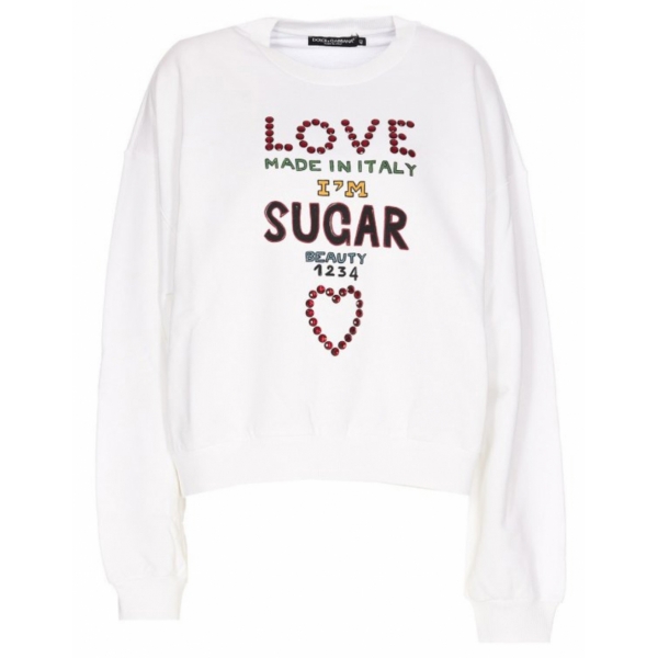 Dolce & Gabbana - White Sweatshirt - Dolce & Gabbana Exclusive Luxury Collection