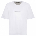 Dolce & Gabbana - T-Shirt a Maniche Corte con Stampa Blu Navy Bianca - Dolce & Gabbana Exclusive Luxury Collection