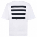 Dolce & Gabbana - White Navy Print Short Sleeve T-Shirt - Dolce & Gabbana Exclusive Luxury Collection