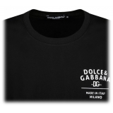 Dolce & Gabbana - Black Embroidered Logo T-Shirt - Dolce & Gabbana Exclusive Luxury Collection