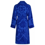 Dolce & Gabbana - Accappatoio in Cotone Blu - Dolce & Gabbana Exclusive Luxury Collection