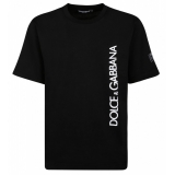 Dolce & Gabbana - Black Vertical Logo T-Shirt - Dolce & Gabbana Exclusive Luxury Collection