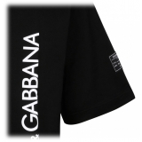 Dolce & Gabbana - Black Vertical Logo T-Shirt - Dolce & Gabbana Exclusive Luxury Collection