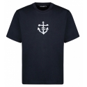 Dolce & Gabbana - Dark Blue Navy Print T-Shirt - Dolce & Gabbana Exclusive Luxury Collection