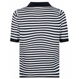 Dolce & Gabbana - Blue and White Striped Polo Shirt - Dolce & Gabbana Exclusive Luxury Collection