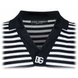 Dolce & Gabbana - Blue and White Striped Polo Shirt - Dolce & Gabbana Exclusive Luxury Collection