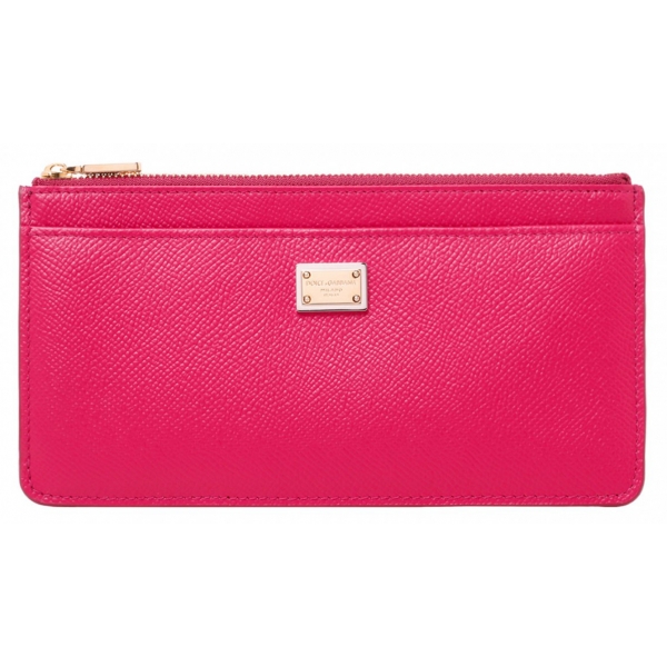 Dolce & Gabbana - Pink Logo Plaque Wallet - Dolce & Gabbana Exclusive Luxury Collection