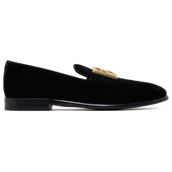 Dolce & Gabbana - Black Leonardo Velvet Loafers - Dolce & Gabbana Exclusive Luxury Collection