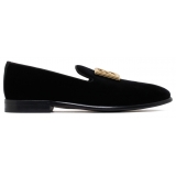 Dolce & Gabbana - Black Leonardo Velvet Loafers - Dolce & Gabbana Exclusive Luxury Collection