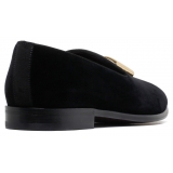 Dolce & Gabbana - Black Leonardo Velvet Loafers - Dolce & Gabbana Exclusive Luxury Collection