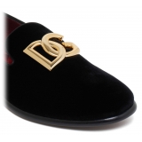 Dolce & Gabbana - Black Leonardo Velvet Loafers - Dolce & Gabbana Exclusive Luxury Collection