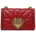 Dolce & Gabbana - Red Calf Leather Medium Devotion Shoulder Bag - Dolce & Gabbana Exclusive Luxury Collection