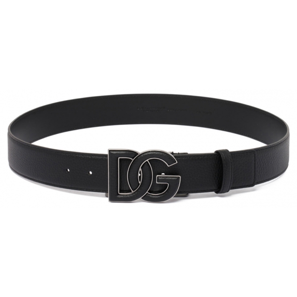 Dolce & Gabbana - Black Deer Print Belt - Dolce & Gabbana Exclusive Luxury Collection