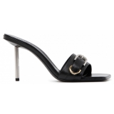 Givenchy - Black Calf Leather Voyou Sandals - Givenchy Exclusive Luxury Collection