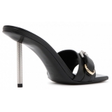 Givenchy - Black Calf Leather Voyou Sandals - Givenchy Exclusive Luxury Collection